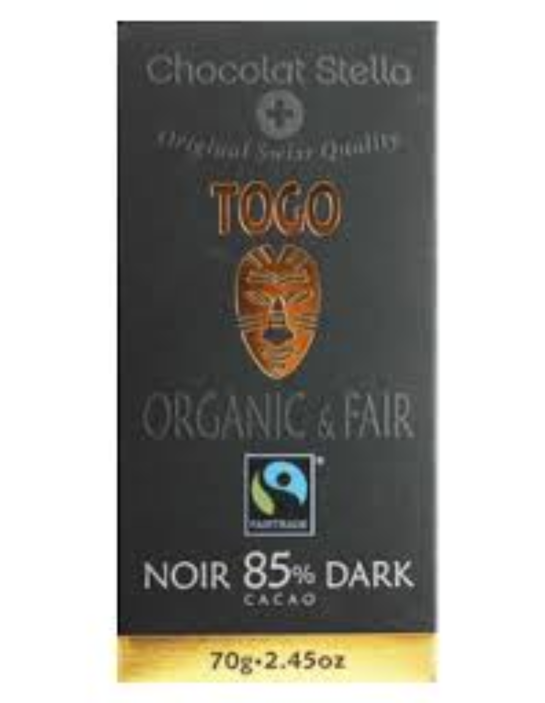 STELLA ORGANIC N FAIR 85% DARK CHOCO TOGO 70G